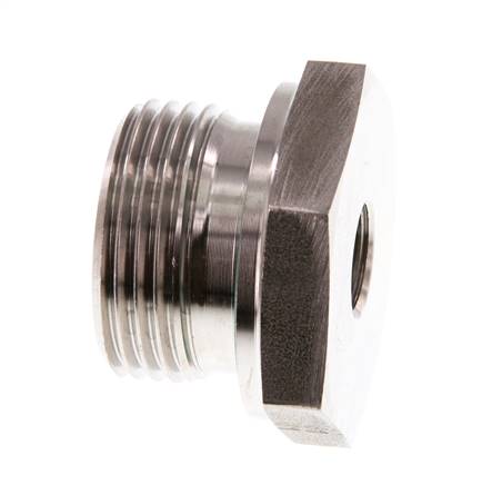 G 1'' x G 1/4'' M/F Stainless steel Reducing Adapter 400 Bar - Hydraulic