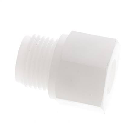 Reducing Ring G1/4'' Female x G1/2'' Male PVDF 10bar (140.5psi) FDA 27mm Hex