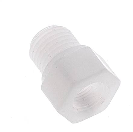 Reducing Ring G1/8'' Female x G1/4'' Male Polypropylene (pp) 10bar (140.5psi) FDA 17mm Hex