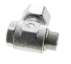 25S & M33x2 Zink plated Steel Swivel Joint Cutting Fitting with Male Threads 250 bar Rotatable ISO 8434-1