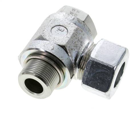 25S & M33x2 Zink plated Steel Swivel Joint Cutting Fitting with Male Threads 250 bar Rotatable ISO 8434-1