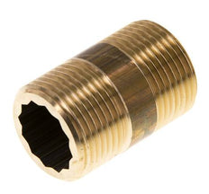 G 3/4'' Brass Double Pipe Nipple 16 Bar DIN 2982 - 40mm