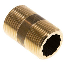 G 3/4'' Brass Double Pipe Nipple 16 Bar DIN 2982 - 40mm