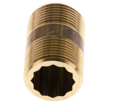 G 3/4'' Brass Double Pipe Nipple 16 Bar DIN 2982 - 40mm