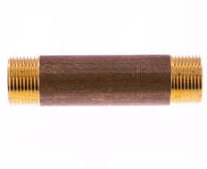 G 3/4'' Brass Double Pipe Nipple 16 Bar DIN 2982 - 100mm