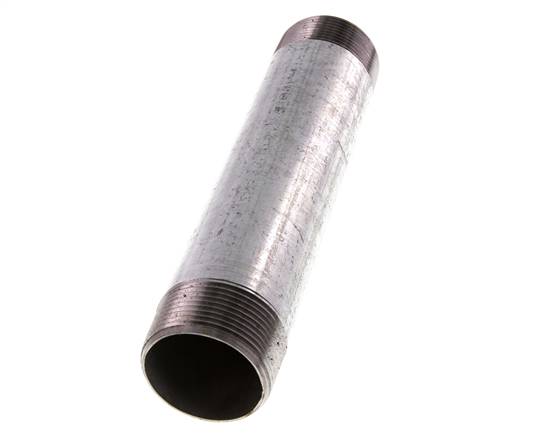 R 1 1/2'' Zinc plated Steel Double Pipe Nipple 50 Bar DIN 2982 - 200mm