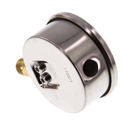 0..16 Bar (0..232 psi) Glycerin Pressure Gauge Below Stainless steel/Brass 63 mm Class 1.6