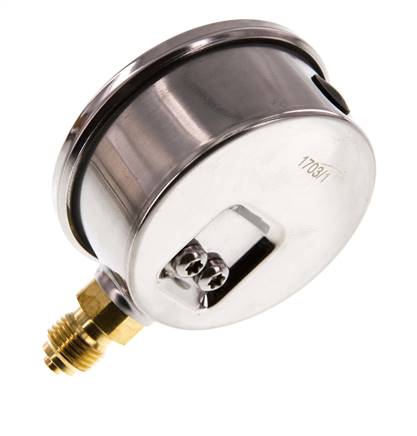 0..60 Bar (0..870 psi) Glycerin Pressure Gauge Below Stainless steel/Brass 63 mm Class 1.6