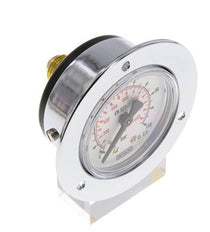 0..100 Bar (0..1450 psi) Panel Mount Pressure Gauge Steel/Brass 50 mm Class 2.5 (Front Panel)