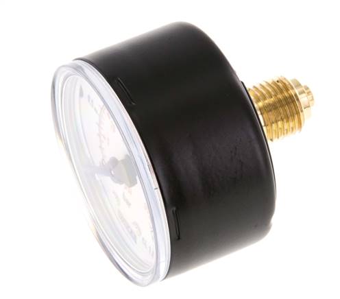 0..2.5 Bar (0..36 psi) Pressure Gauge Rear Steel/Brass 50 mm Class 1.6