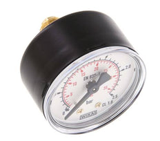 0..2.5 Bar (0..36 psi) Pressure Gauge Rear Steel/Brass 50 mm Class 1.6