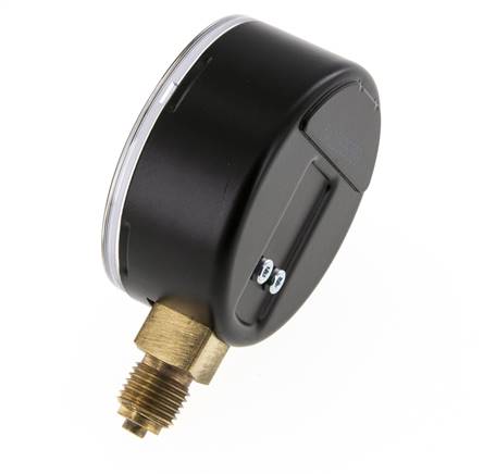 -1..0 Bar (-15..0 psi) Pressure Gauge Below Steel/Brass 63 mm Class 1.6