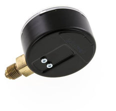 -1..0 Bar (-15..0 psi) Pressure Gauge Below Steel/Brass 63 mm Class 1.6