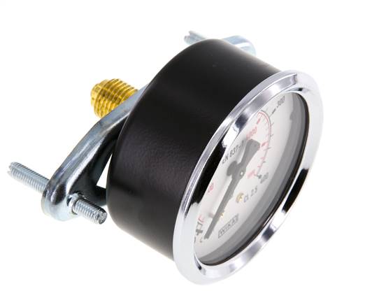 0..400 Bar (0..5802 psi) Panel Mount Pressure Gauge Steel/Brass 63 mm Class 2.5 (Bracket)