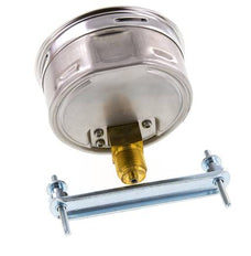 0..40 Bar (0..580 psi) Panel Mount Pressure Gauge Steel/Brass 100 mm Class 1.0 (Bracket)