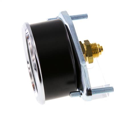 0..40 Bar (0..580 psi) Panel Mount Pressure Gauge Steel/Brass 63 mm Class 2.5 (Bracket)