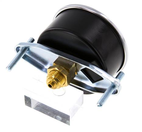 0..40 Bar (0..580 psi) Panel Mount Pressure Gauge Steel/Brass 63 mm Class 2.5 (Bracket)