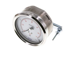0..4 Bar (0..58 psi) Panel Mount Pressure Gauge Steel/Brass 100 mm Class 1.0 (Bracket)