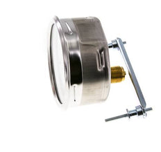 0..4 Bar (0..58 psi) Panel Mount Pressure Gauge Steel/Brass 100 mm Class 1.0 (Bracket)