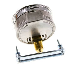0..4 Bar (0..58 psi) Panel Mount Pressure Gauge Steel/Brass 100 mm Class 1.0 (Bracket)