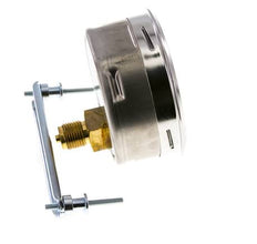 0..4 Bar (0..58 psi) Panel Mount Pressure Gauge Steel/Brass 100 mm Class 1.0 (Bracket)