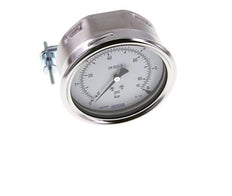 0..6 Bar (0..87 psi) Panel Mount Pressure Gauge Steel/Brass 100 mm Class 1.0 (Bracket)