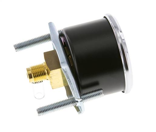 0..6 Bar (0..87 psi) Panel Mount Pressure Gauge Steel/Brass 40 mm Class 2.5 (Bracket)