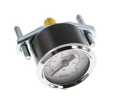 0..6 Bar (0..87 psi) Panel Mount Pressure Gauge Steel/Brass 40 mm Class 2.5 (Bracket)