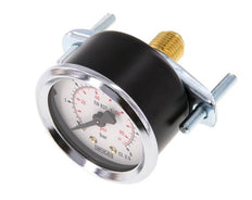 0..6 Bar (0..87 psi) Panel Mount Pressure Gauge Steel/Brass 50 mm Class 2.5 (Bracket)