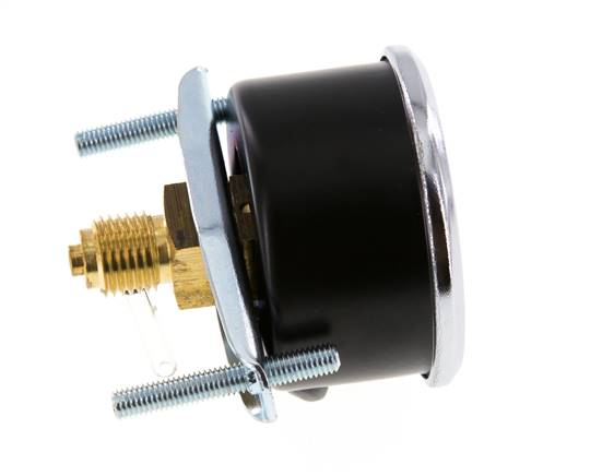 0..6 Bar (0..87 psi) Panel Mount Pressure Gauge Steel/Brass 50 mm Class 2.5 (Bracket)