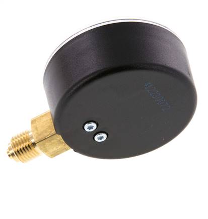 0..0.6 Bar (0..9 psi) Pressure Gauge Below Plastic/Brass 63 mm Class 2.5