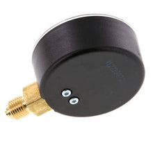 0..0.6 Bar (0..9 psi) Pressure Gauge Below Plastic/Brass 63 mm Class 2.5