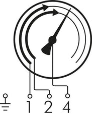 Contact Pressure Gauge Double NC 0..10bar (145psi) Stainless Steel 100mm Class 1 Below Connection