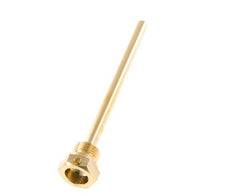 Copper Alloy G 1/2 Inch Bolt Fix Thermowell for 160mm Stem Max 160°C and 6 Bars