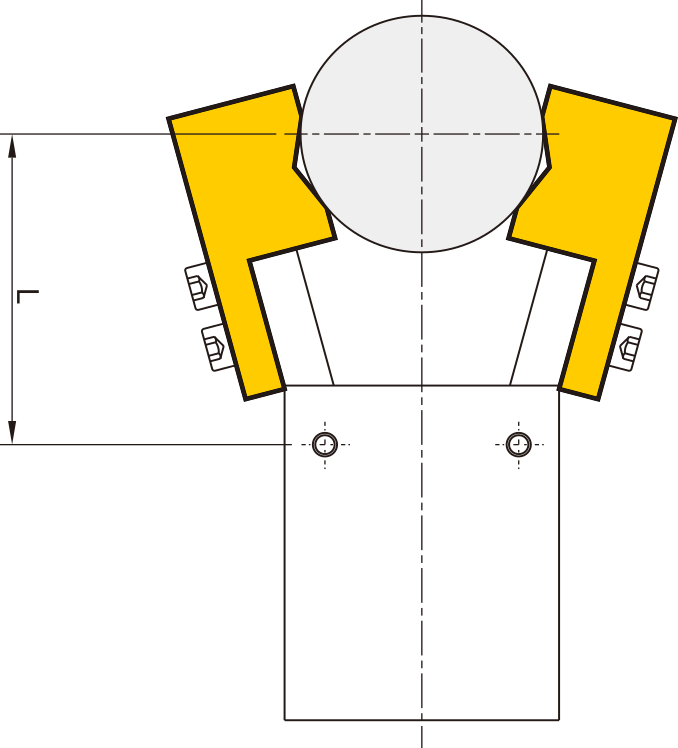 D20 mm 2-Jaw 30 deg Angular Double Acting Pneumatic Gripper