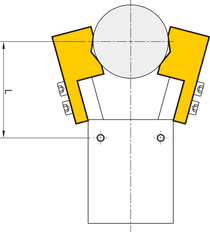 D20 mm 2-Jaw 30 deg Angular Double Acting Pneumatic Gripper