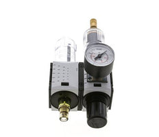 FRL 2-Part G1/4'' 800 l/min 0.5-10.0bar/7-145psi Auto 40 mm Pressure Gauge Polycarbonate Futura 0