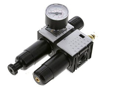 FRL 2-Part G1/4'' 800 l/min 0.2-4.0bar/3-58psi Semi-Auto 40 mm Pressure Gauge Metal Futura 0