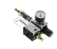 FRL 2-Part G1/4'' 800 l/min 0.5-10.0bar/7-145psi Auto 40 mm Pressure Gauge Polycarbonate Futura 0