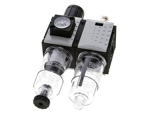 FRL 2-Part G1/4'' 800 l/min 0.5-10.0bar/7-145psi Semi-Auto Polycarbonate Futura 0