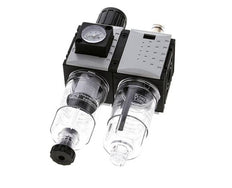 FRL 2-Part G1/4'' 800 l/min 0.5-10.0bar/7-145psi Semi-Auto Polycarbonate Futura 0