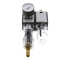 FRL 2-Part G1/4'' 800 l/min 0.5-10.0bar/7-145psi Auto 40 mm Pressure Gauge Polycarbonate Futura 0