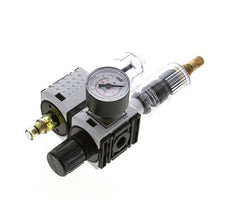 FRL 2-Part G1/4'' 800 l/min 0.5-10.0bar/7-145psi Auto 40 mm Pressure Gauge Polycarbonate Futura 0