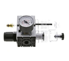 FRL 2-Part G1/4'' 800 l/min 0.5-8.0bar/7-116psi Semi-Auto 40 mm Pressure Gauge Polycarbonate Futura 0