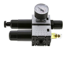 FRL 2-Part G1/4'' 800 l/min 0.2-4.0bar/3-58psi Semi-Auto 40 mm Pressure Gauge Metal Futura 0