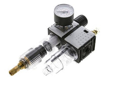 FRL 2-Part G1/4'' 800 l/min 0.5-10.0bar/7-145psi Auto 40 mm Pressure Gauge Polycarbonate Futura 0
