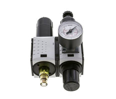 FRL 2-Part G1/4'' 800 l/min 0.2-4.0bar/3-58psi Semi-Auto 40 mm Pressure Gauge Metal Futura 0