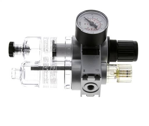 FRL 2-Part G1/8'' 700 l/min 0.2-6.0bar/3-87psi Semi-Auto 40 mm Pressure Gauge Polycarbonate Multifix 0