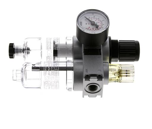 FRL 2-Part G1/4'' 700 l/min 0.2-6.0bar/3-87psi Semi-Auto 40 mm Pressure Gauge Polycarbonate Multifix 0