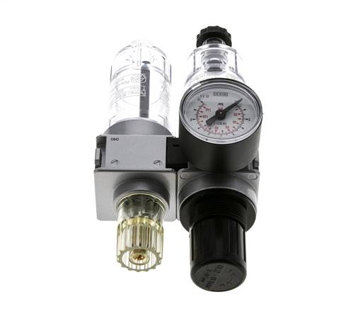 FRL 2-Part G1/8'' 700 l/min 0.2-6.0bar/3-87psi Semi-Auto 40 mm Pressure Gauge Polycarbonate Multifix 0